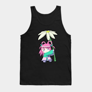 Little Girl under a Flower Tank Top